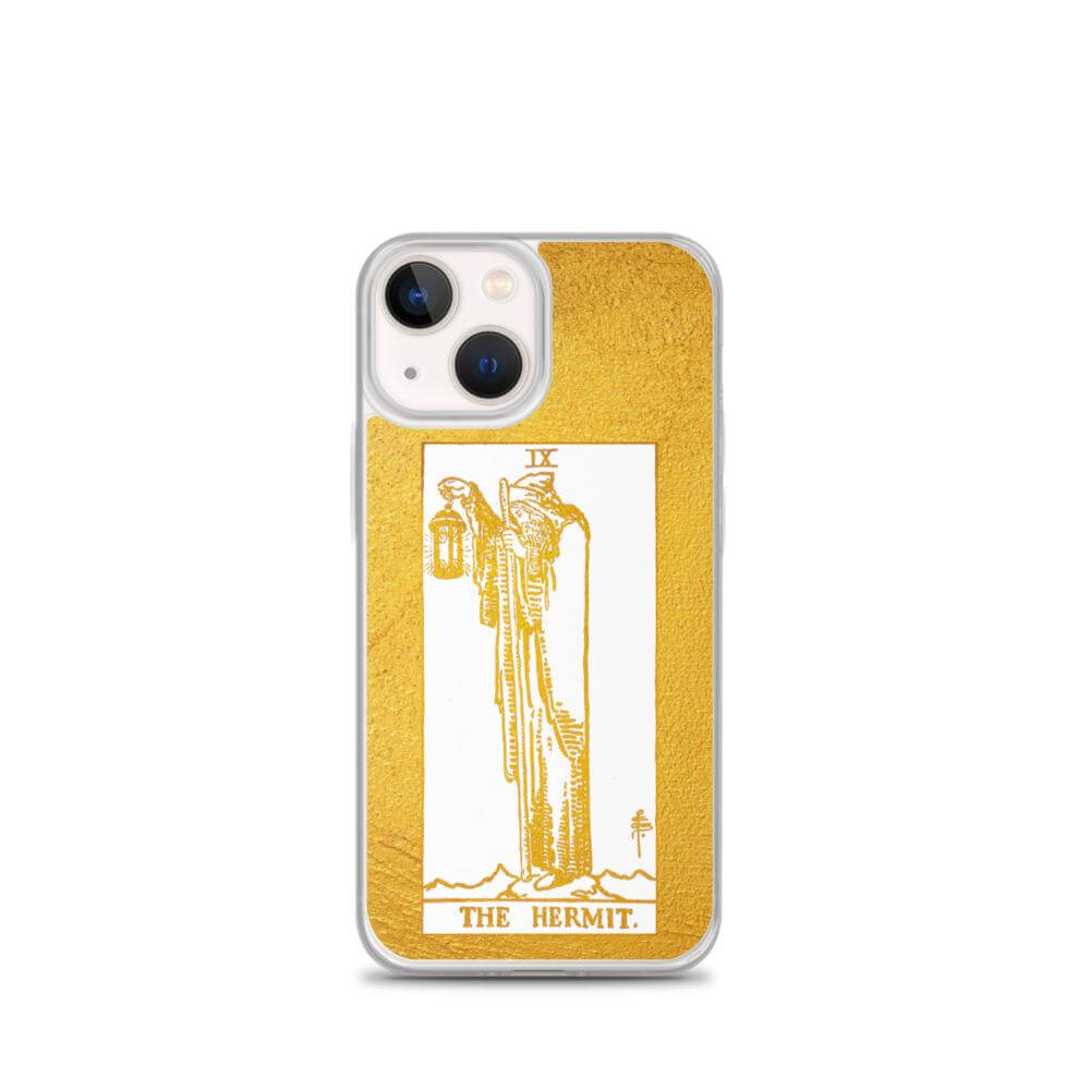 The Hermit -  Tarot Card iPhone Case (Golden / White) - Image #19