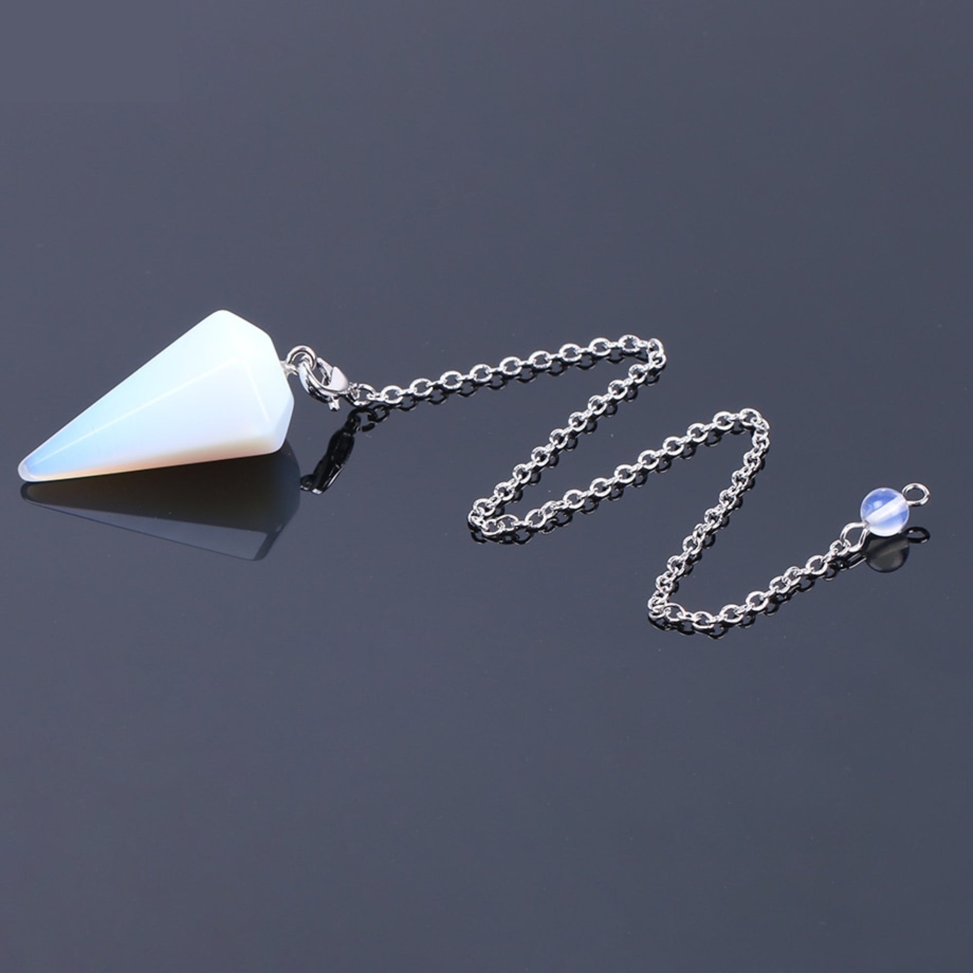Healing Crystal Pendulum for Divination Dowsing Readings | Pink Quartz Pendulums Of Natural Gemstones For Fortune Telling | Apollo Tarot Shop