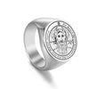 Key Of Solomon's Pentacle Amulet Ring | Sigil Magick Talisman Jewelry | Sizes 9 & 10 Silver Color Rings | Apollo Tarot Shop