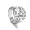 Key Of Solomon's Pentacle Amulet Ring | Sigil Magick Talisman Jewelry | Sizes 9 & 10 Silver Color Rings | Apollo Tarot Shop