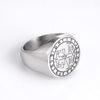 Key Of Solomon's Pentacle Amulet Ring | Sigil Magick Talisman Jewelry | Sizes 9 & 10 Silver Color Rings | Apollo Tarot Shop