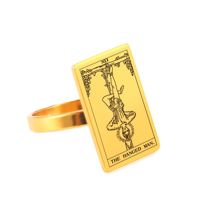 Tarot Card Ring | Silver & Gold Charms Of Major Arcana Cards | Extra Small Size | Apollo Tarot Shop