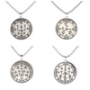 Load image into Gallery viewer, Archangel Sigil Necklaces | Angel Magick Talisman Enochian Amulet | Stainless Steel Long Chain Round Pendants | Apollo Tarot Shoo