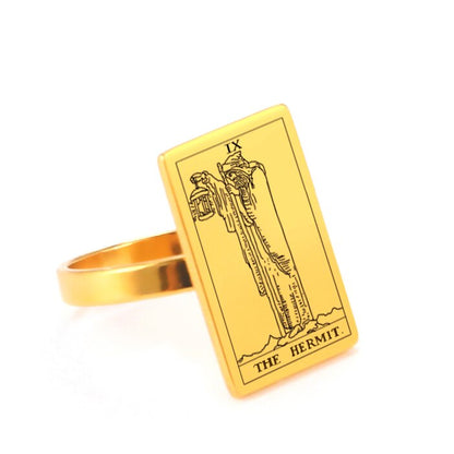 Tarot Card Ring | Silver & Gold Charms Of Major Arcana Cards | Extra Small Size | Apollo Tarot Shop