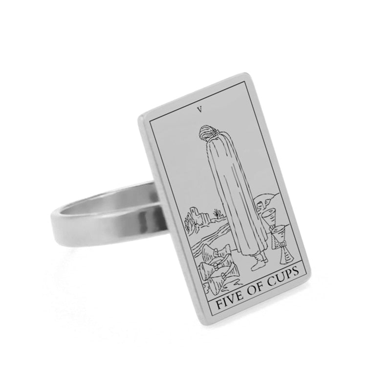 Tarot Card Ring - Silver | Suit of Cups Charms | Apollo Tarot Shop