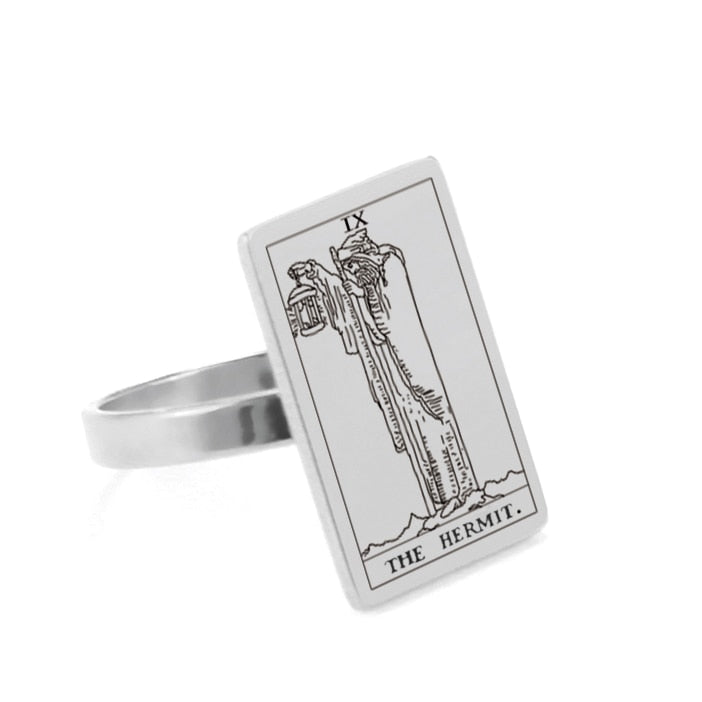 Tarot Card Ring | Silver & Gold Charms Of Major Arcana Cards | Extra Small Size | Apollo Tarot Shop