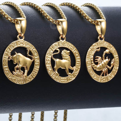 Zodiac Sign Necklace | 12 Constellation Pendants For Spiritual Men & Women | Silver & Gold-Plated Astrology Jewelry | Apollo Tarot Shop