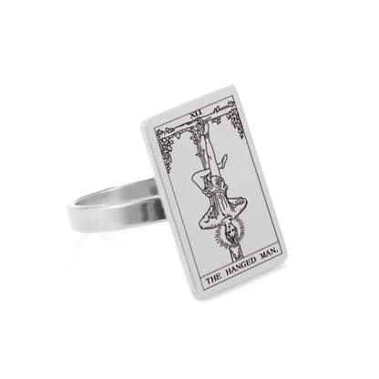 Tarot Card Ring | Silver & Gold Charms Of Major Arcana Cards | Large Size | Apollo Tarot Shop