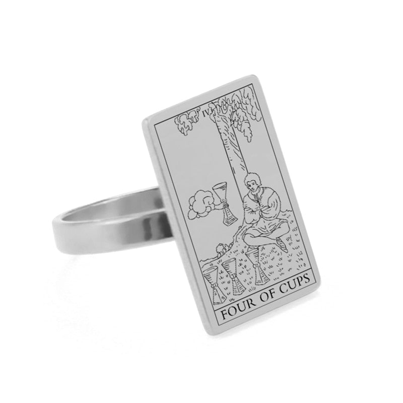 Tarot Card Ring - Silver | Suit of Cups Charms | Apollo Tarot Shop