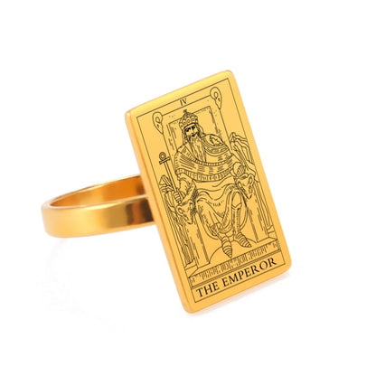 Tarot Card Ring | Silver & Gold Charms Of Major Arcana Cards | Extra Small Size | Apollo Tarot Shop