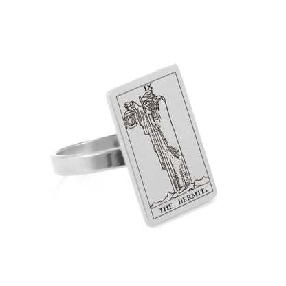 Tarot Card Ring | Silver & Gold Charms Of Major Arcana Cards | Large Size | Apollo Tarot Shop