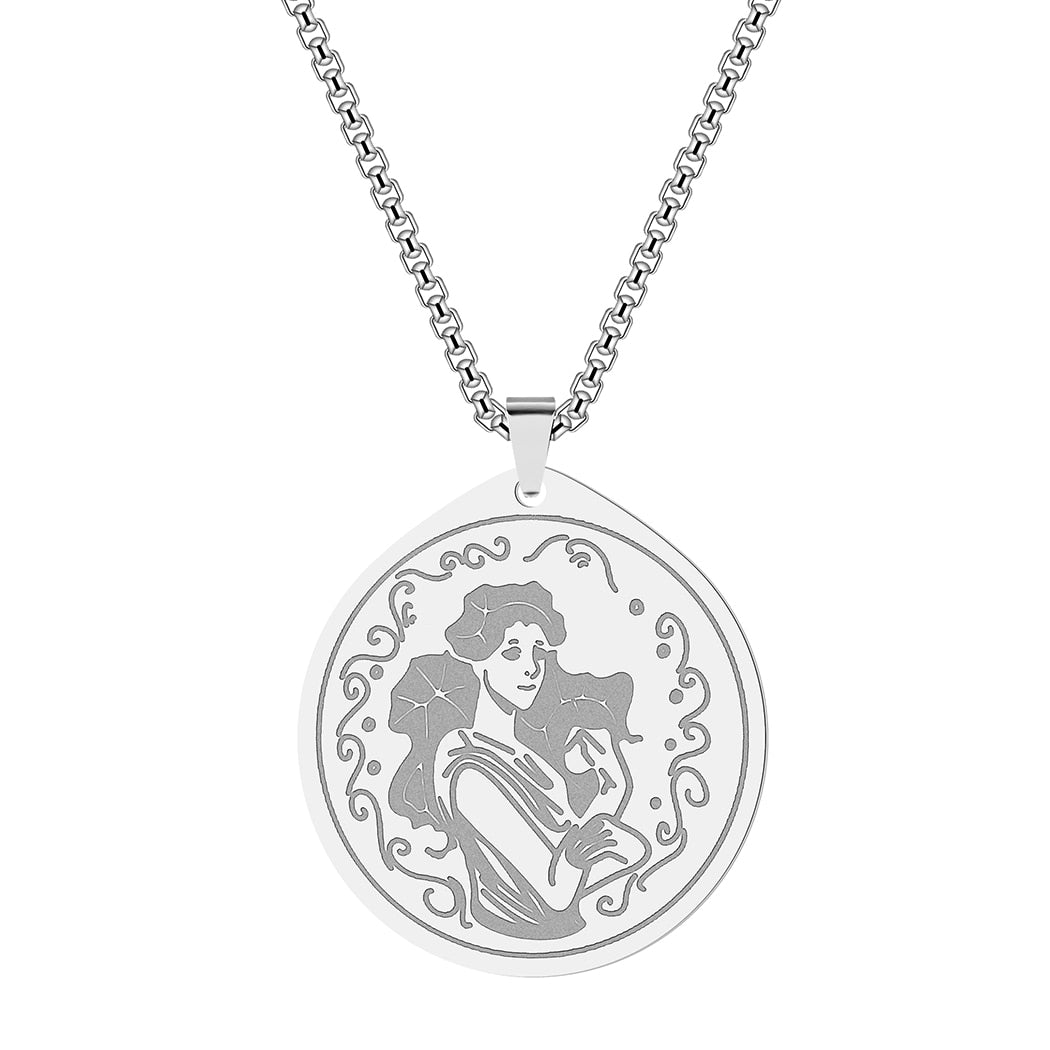 Persephone Necklace | Goddess Of Fertility Talisman | Greek Mythology Silver Or Gold-Plated Stainless Steel Pendant | Jewelry Gift For Expecting Wife | Apollo Tarot Shop