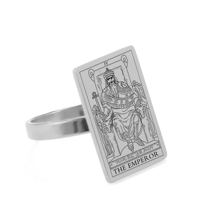 Tarot Card Ring | Silver & Gold Charms Of Major Arcana Cards | Extra Small Size | Apollo Tarot Shop