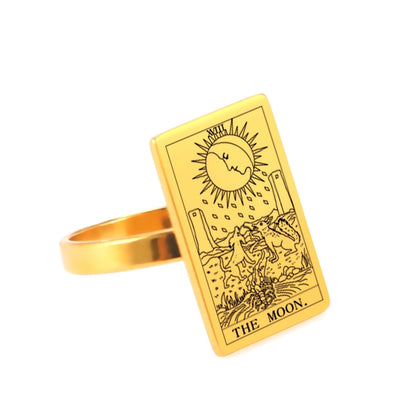 Tarot Card Ring | Silver & Gold Charms Of Major Arcana Cards | Extra Small Size | Apollo Tarot Shop