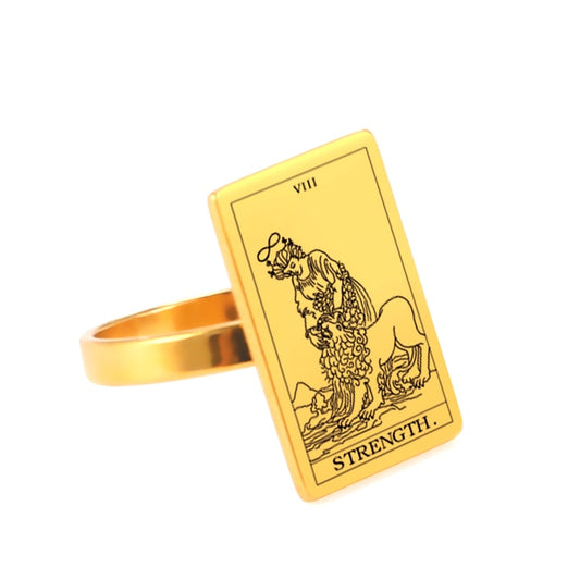 Tarot Card Ring | Silver & Gold Charms Of Major Arcana Cards | Extra Small Size | Apollo Tarot Shop