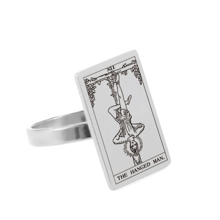 Tarot Card Ring | Silver & Gold Charms Of Major Arcana Cards | Extra Small Size | Apollo Tarot Shop