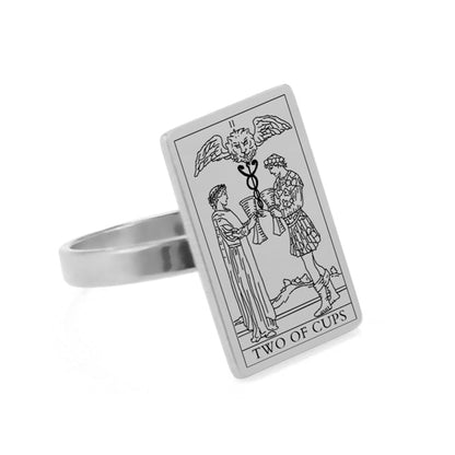 Tarot Card Ring - Silver | Suit of Cups Charms | Apollo Tarot Shop