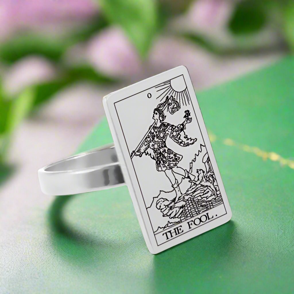 Tarot Card Ring | Silver & Gold Charms Of Major Arcana Cards | Extra Small Size | Apollo Tarot Shop