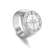 Key Of Solomon's Pentacle Amulet Ring | Sigil Magick Talisman Jewelry | Sizes 9 & 10 Silver Color Rings | Apollo Tarot Shop