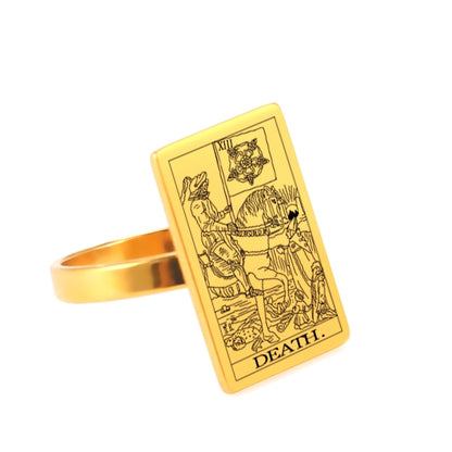 Tarot Card Ring | Silver & Gold Charms Of Major Arcana Cards | Extra Small Size | Apollo Tarot Shop