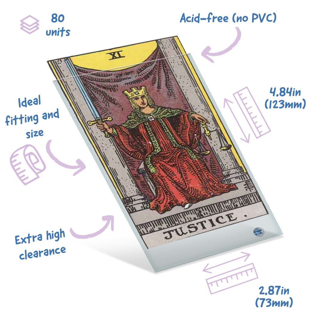 Sleeves For Tarot Cards | 80pcs 73x123mm Clear Matte Sleeve Holders