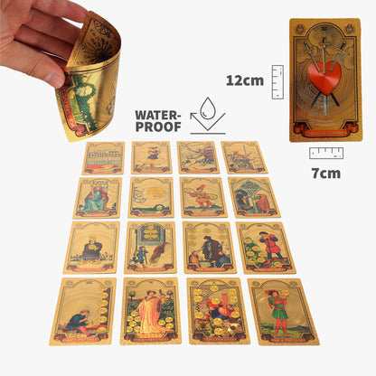 Gold Foil Rider-Waite Tarot Deck Gift Box With Guidebook For Beginners | Premium Cards | Apollo Tarot Shop