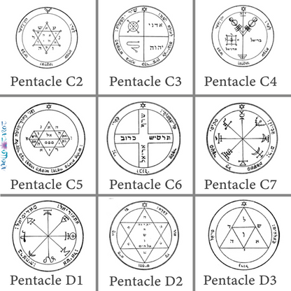 Key of Solomon's Pentacles Necklace | Custom Magick Pentacle | Talisman Amulet Pendant | Apollo Tarot Shop