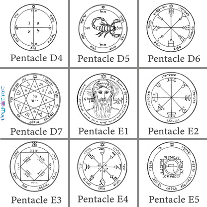 Key of Solomon's Pentacles Necklace | Custom Magick Pentacle | Talisman Amulet Pendant | Apollo Tarot Shop