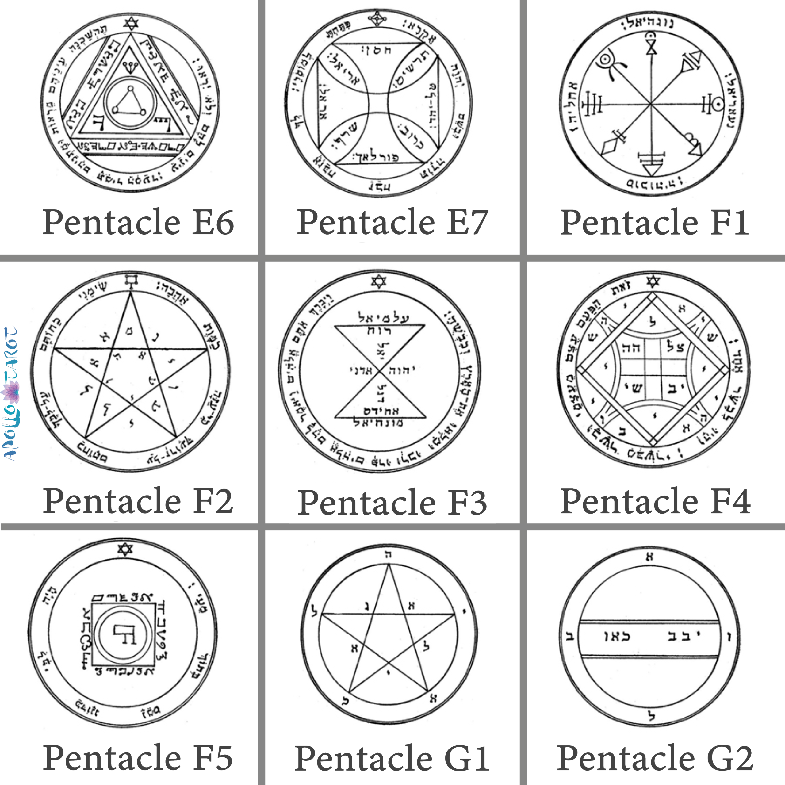 Key of Solomon's Pentacles Necklace | Custom Magick Pentacle | Talisman Amulet Pendant | Apollo Tarot Shop