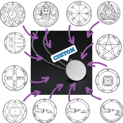 Key of Solomon's Pentacles Necklace | Custom Magick Pentacle | Talisman Amulet Pendant | Apollo Tarot Shop