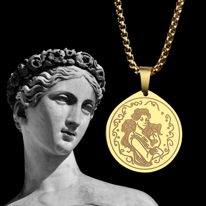 Persephone Necklace | Goddess Of Fertility Talisman | Greek Mythology Silver Or Gold-Plated Stainless Steel Pendant | Jewelry Gift For Expecting Wife | Apollo Tarot Shop