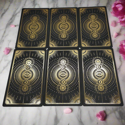 Gold Foil Tarot Deck | Premium Plastic Cards In Economic Tuck Box With English Guidebook For Beginner Divination Readers | Apollo Tarot Shop