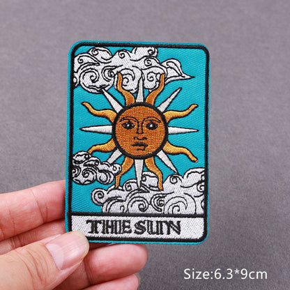 Tarot Card Iron-On Patch | DIY Patches For Clothing | Thermo Adhesive Divination Patches For Clothes | Sew/Fusible Embroidery Patch For Cloth Applique | Apollo Tarot Shop