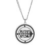 Silver Pendant Necklace With Seals Of The 72 Spirits In The Lesser Key of Solomon (Sigils 37-48)