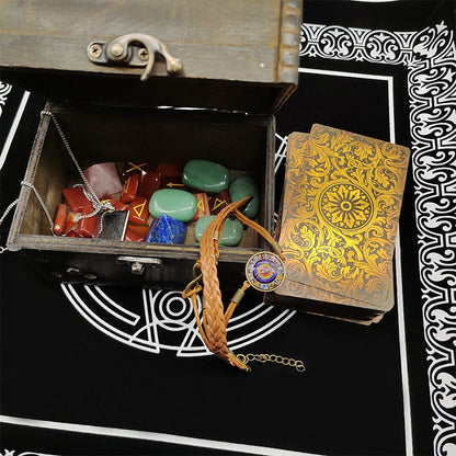 Gold Foil Tarot Deck In Chest Box + English Guidebook | Apollo Tarot Shop