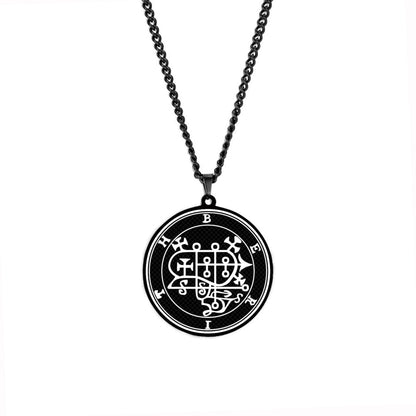 Necklaces Of The Lesser Key Of Solomon | Pendants With 72 Demon Sigils From Lemegeton | Goetia Amulet Talisman For Gothic Men | Apollo Tarot Jewelry Shop