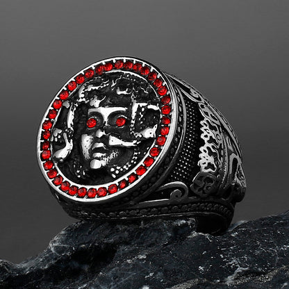 Medusa Ring | Greek Mythology Gorgon Protection Amulet | Gorgoneion Pagan Worship Jewelry | Gorgo Witchy Accessory | Apollo Tarot Shop