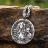 Load image into Gallery viewer, Goddess Freyja Coin Necklace | Norse Mythology Freya Pendant | Viking Pagan Worship Jewelry | Apollo Tarot