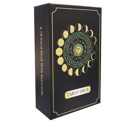 Products Beginner Tarot Deck | Premium Plastic Cards W/ Keywords For Newbie Witch | White & Gold Foil RWS-Inspired Divination Card Set | Apollo Tarot Shop