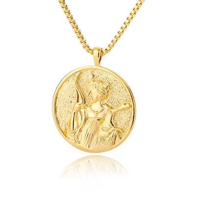 Greek Mythology Necklaces | Antique Coin Pendants Of Artemis, Aphrodite, Athena & Hecate | Pagan Worship Jewelry | Apollo Tarot Shop