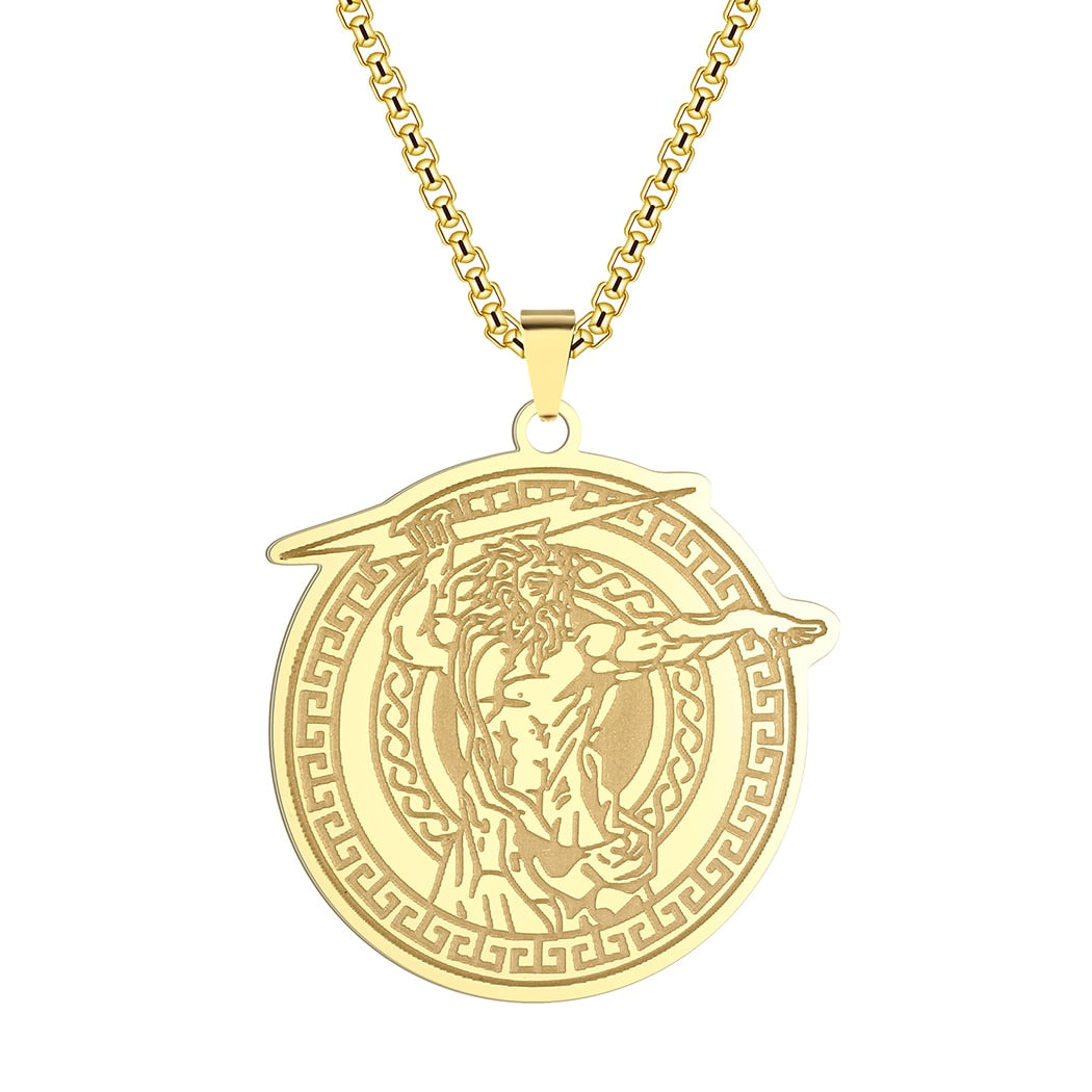 Zeus Necklace | Greek Mythology Jewelry for Ancient Deity Worship | Pagan Spiritual Pendant Of Jupiter Roman God Mens Necklace | Apollo Tarot Shop