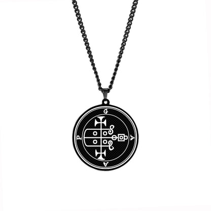 Necklaces Of The Lesser Key Of Solomon | Pendants With 72 Demon Sigils From Lemegeton | Goetia Amulet Talisman For Gothic Men | Apollo Tarot Jewelry Shop