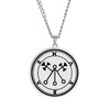 Silver Necklace Of Demon Sigil From The Lesser Key Of Solomon | Goetia Magick Pendants (Sigils 1-12) | Apollo Tarot Jewelry Shop
