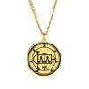 Gold Pendant Necklace With Seals Of The 72 Spirits In The Lesser Key of Solomon (Sigils 37-48) | Apollo Tarot Jewelry Shop