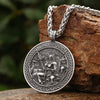 Norse Mythology Goddess Frigg Coin Necklace | Nordic Vegvisir Runic Compass Pendant | Viking Pagan Worship Witchy Jewelry | Apollo Tarot Shop