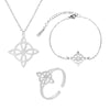 Witch Knot Jewelry Set | Witchy Celtic Necklace, Bracelet, Earring, & Ring Four-Piece Set | Witchcraft Amulet Gift For Wiccan Pagan Women | Apollo Tarot Shop