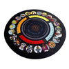 Load image into Gallery viewer, Tarot Card And Pendulum Reading Mat | Tarot Tablecloth Substitute Mouse Pad | Magic Altar Setting For Astrology And Divination | Small Round Shape Esoteric Rubber Tapestry | Apollo Tarot Shop