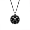 Lesser Key Of Solomon Goetia Sigil Talisman Necklace | Lemegeton 72 Demon Sigils Black Stainless Steel Pendant | Witchcraft Amulet For Spiritual Men & Women | Apollo Tarot Jewelry Shop