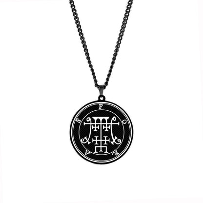 Necklaces Of The Lesser Key Of Solomon | Pendants With 72 Demon Sigils From Lemegeton | Goetia Amulet Talisman For Gothic Men | Apollo Tarot Jewelry Shop