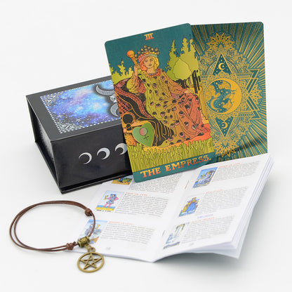 Colorful Tarot Deck In Premium Witchy Gift Box | Premium PVC Cards With English Guidebook For Beginners In Divination | Apollo Tarot Shop